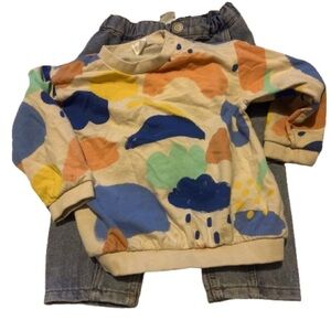 NWT H&M jeans and H & M sweatshirt size 9-12 months both only $25